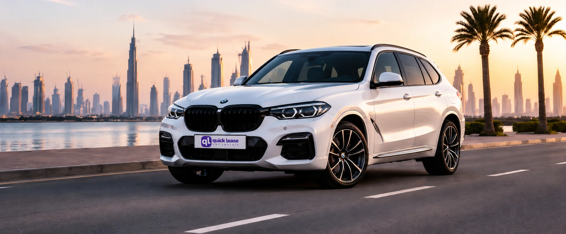 White luxury SUV in Dubai