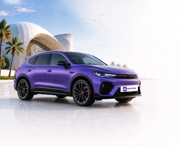 Purple SUV in Dubai